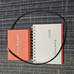 James Avery Black Leather Necklace